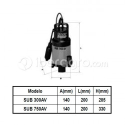 Electrobomba sumergible SUB 300AV