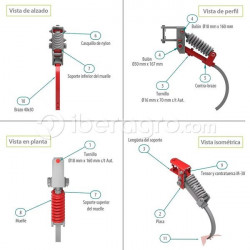 Conjunto chisel medio 80x80 brazo 40x30